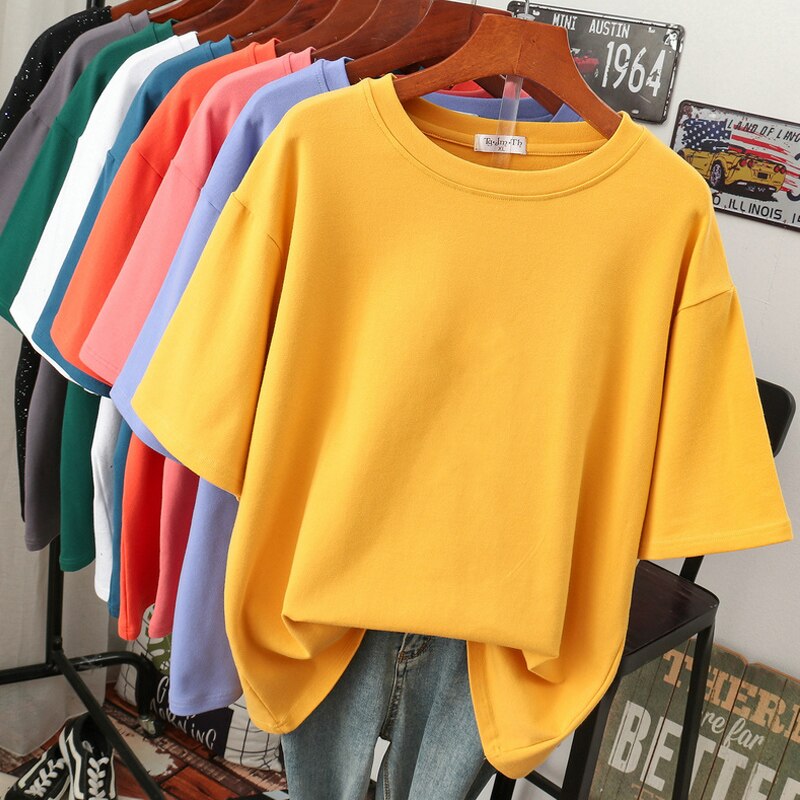 Damen T-Shirt Plus Size Baumwoll Kuschelig Größe XL