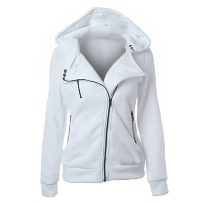 Damen Fleecepullover mit asymmetrischem Reißverschluss von BerlinGlamour