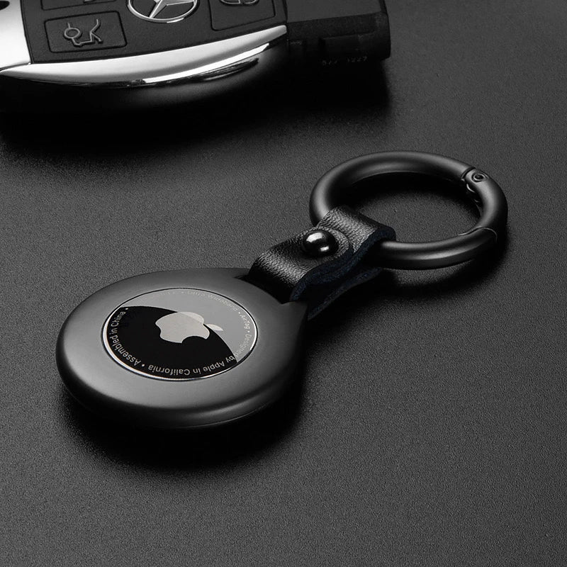Apple Airtags Schutzhülle Leder Edelstahl Haltbar