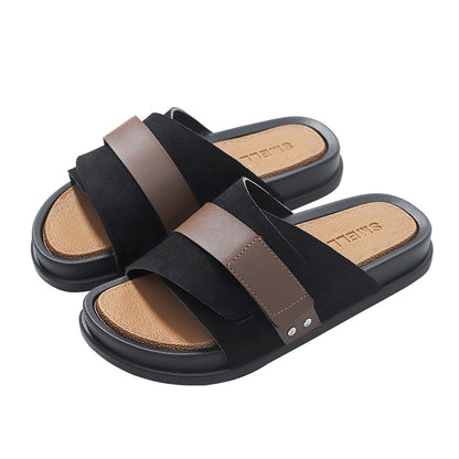 Herren Sandalen Leder Matt Schuhe Sommer