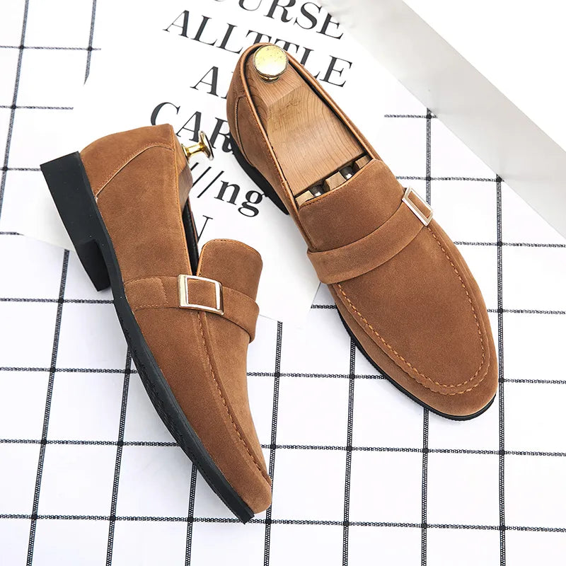 Leder Herrenschuhe Spitze Zehe Elegant Schwarz