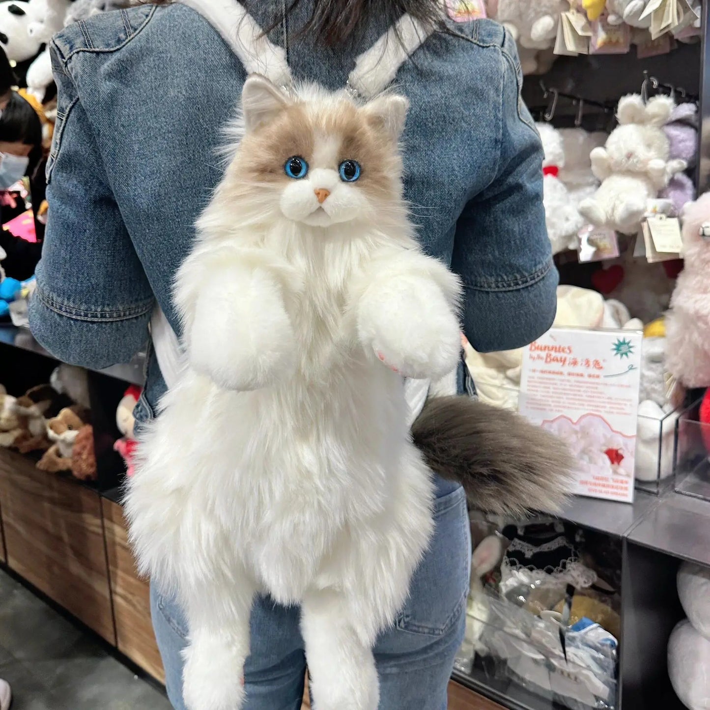 Katzen Rucksack Plüsch Süß Kuschelig Mädchen