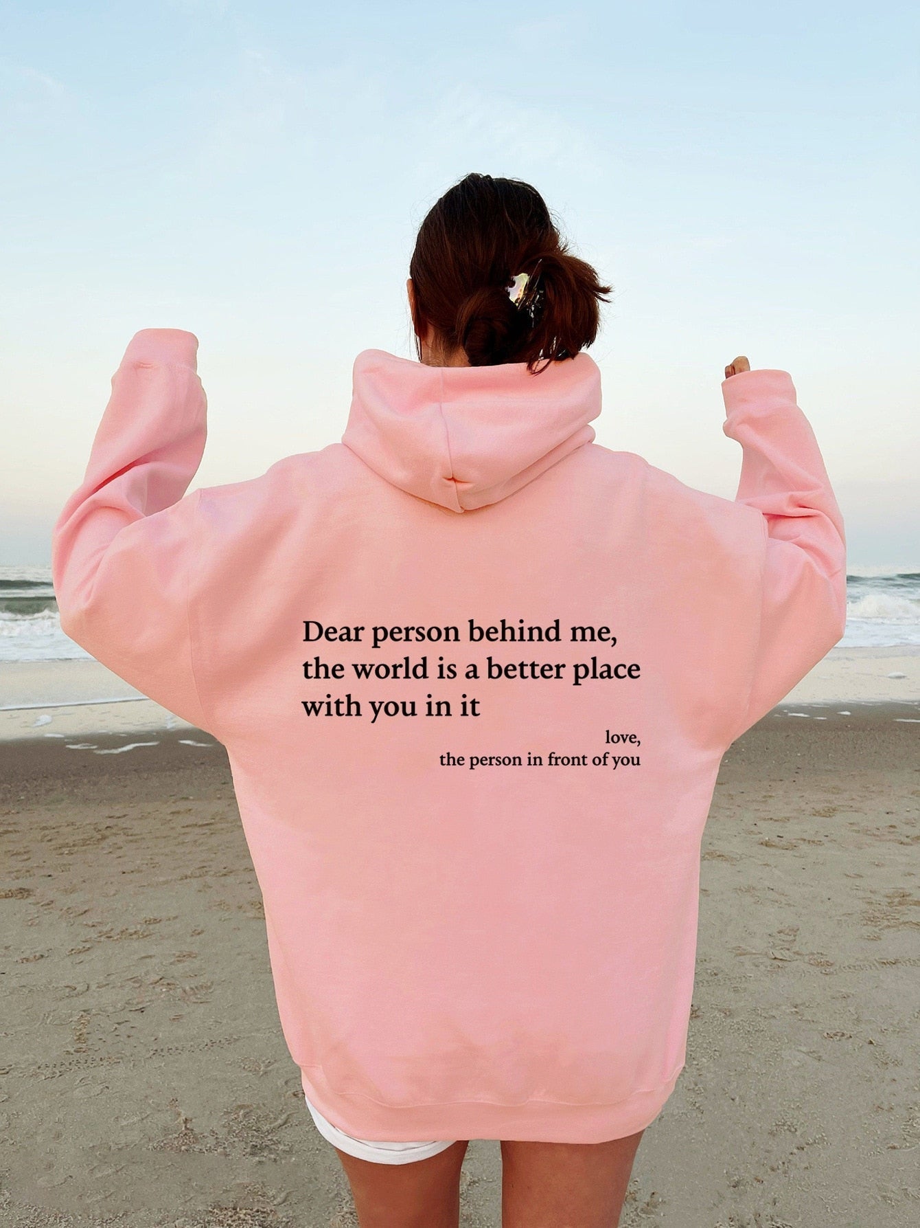 Liebe Person Hinter Mir Hoodie Unisex Grau