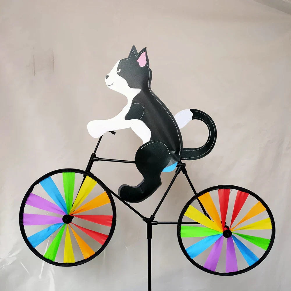 Bunte Katzen Gartenfigur Regenbogen Dekoration