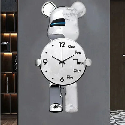 LED Wanduhr Sternenlicht Modern Leuchtend