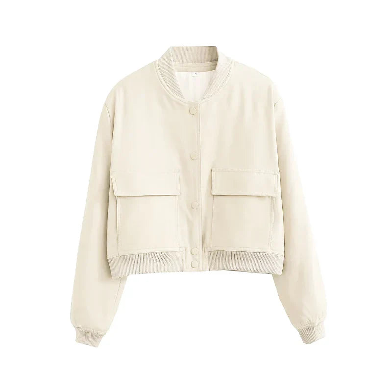 Emilia Bomberjacke cremeweiß – leichte Damenjacke
