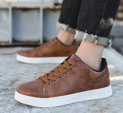 Elegante Herrenschuhe Leder Klassisch Schwarz