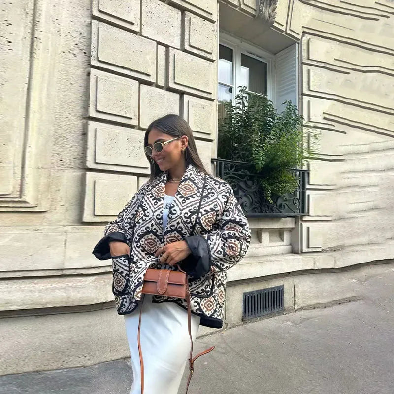 Elegantes Damenjacke mit Bedruckung Modern