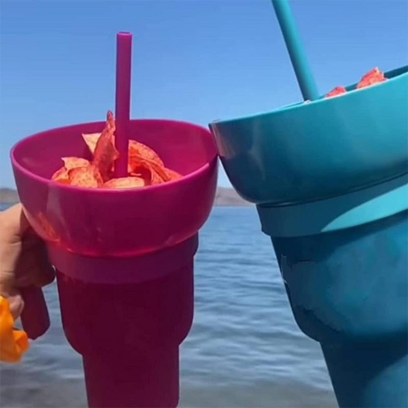 2in1 Trinkbecher Snackhalter Praktisch