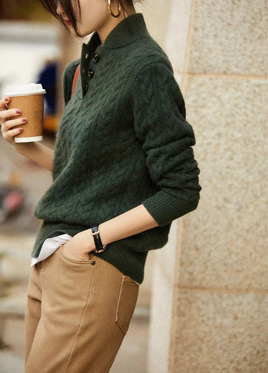 Eleganter Damen Pullover Modern Geschnürt