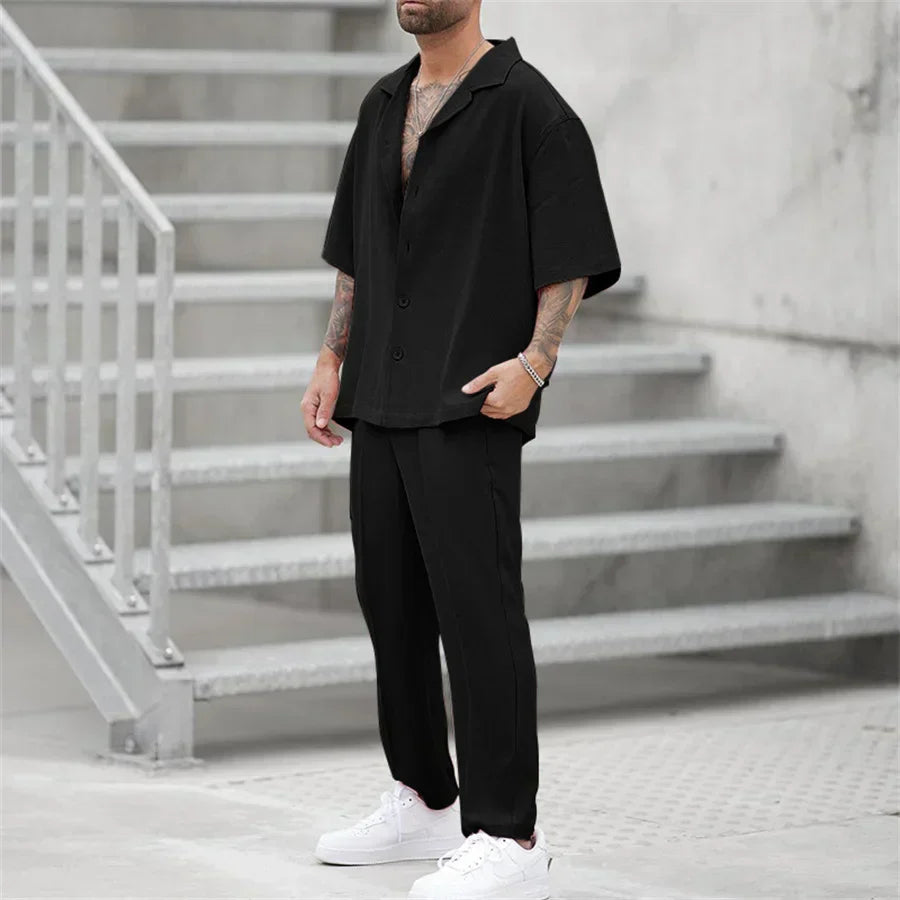 Herren Sommer Set Leicht Atmungsaktiv Modern