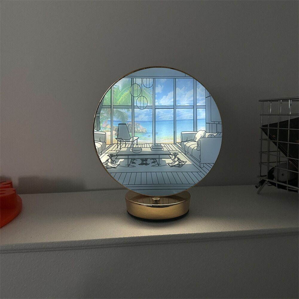 Kreative Tischlampe mit Orb Malerei Effekt Modern