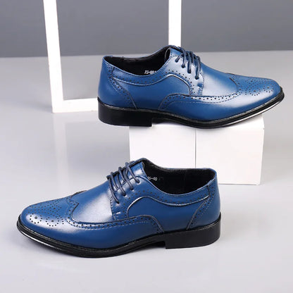 Herren Anzug Schuhe Bequem Oxford Schuhe Schwarz
