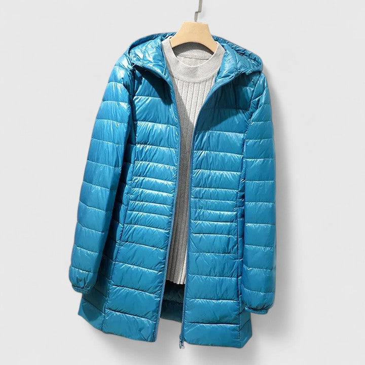 Damen Wintermantel Steppjacke Reißverschluss Warm