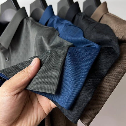 Herren Polo Seide Muster Luxus Komfort - BerlinGlamour