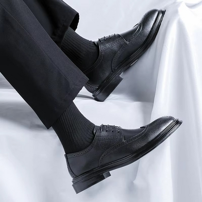 Herrenschuhe Flügelspitze Klassisch Schwarze Business Schuhe