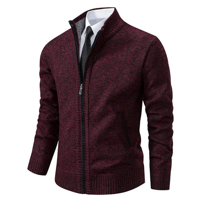 Strickcardigan Reißverschluss Warm Modern