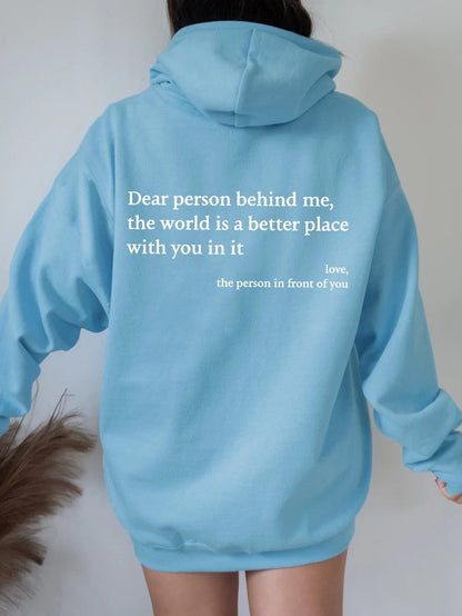 Liebe Person Hinter Mir Hoodie Unisex Grau