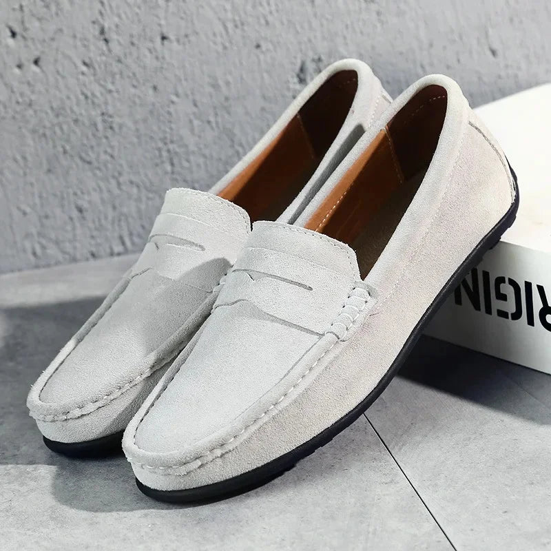Herren Slip-On Loafers Braun Frühling Schuhe