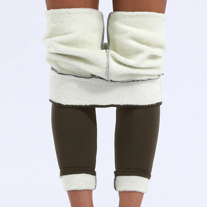 Warme Winterleggings Damen Hohe Taille Thermo