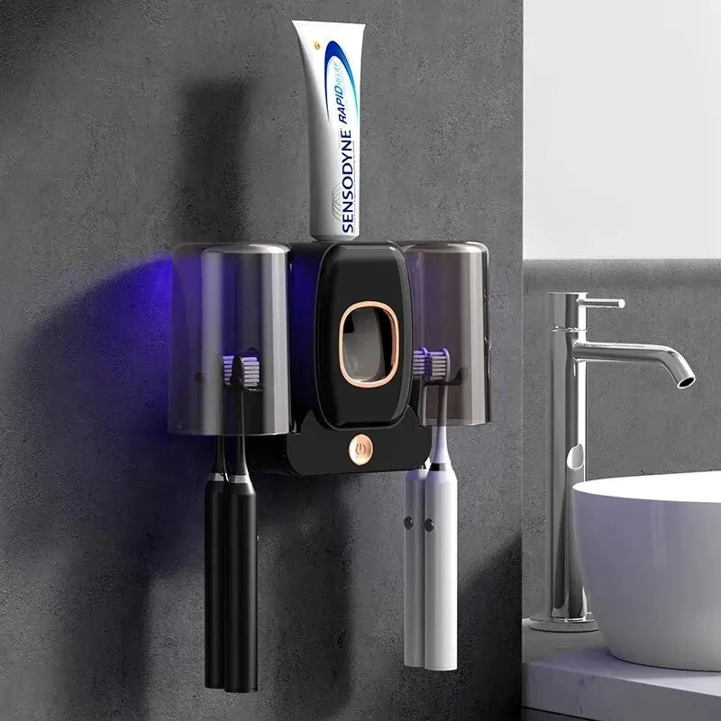 UV Zahnbürstenhalter mit Sterilisation und Zahnpastaspender - BerlinGlamour