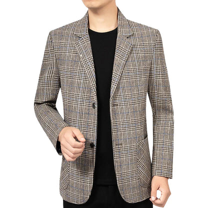 Herren Blazer Elegant Tweed Modern Slim Fit