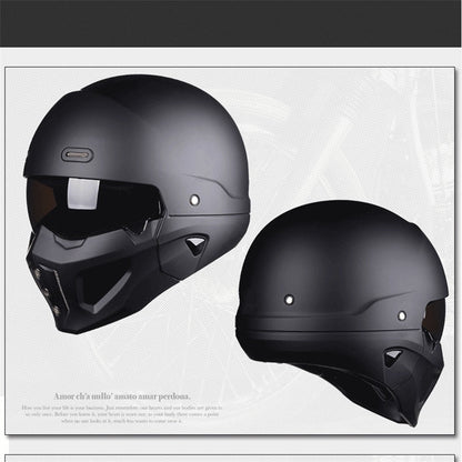 Vollgesichtshelm Abnehmbar Sporthelm Motorradhelm Schwarz