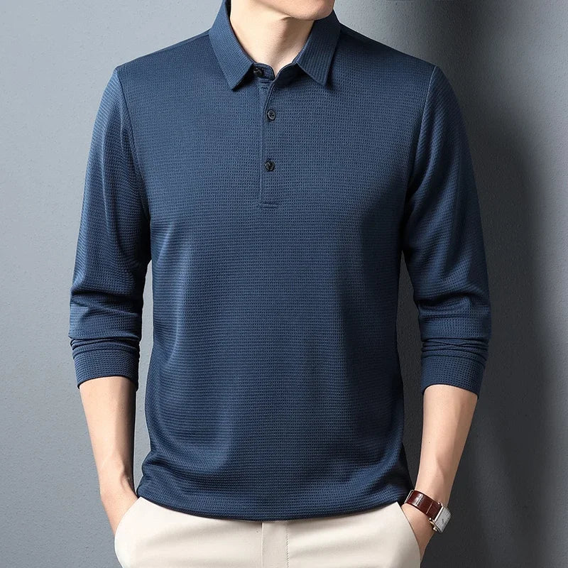 Herren Langarmoberteil Elegantes Slimfit