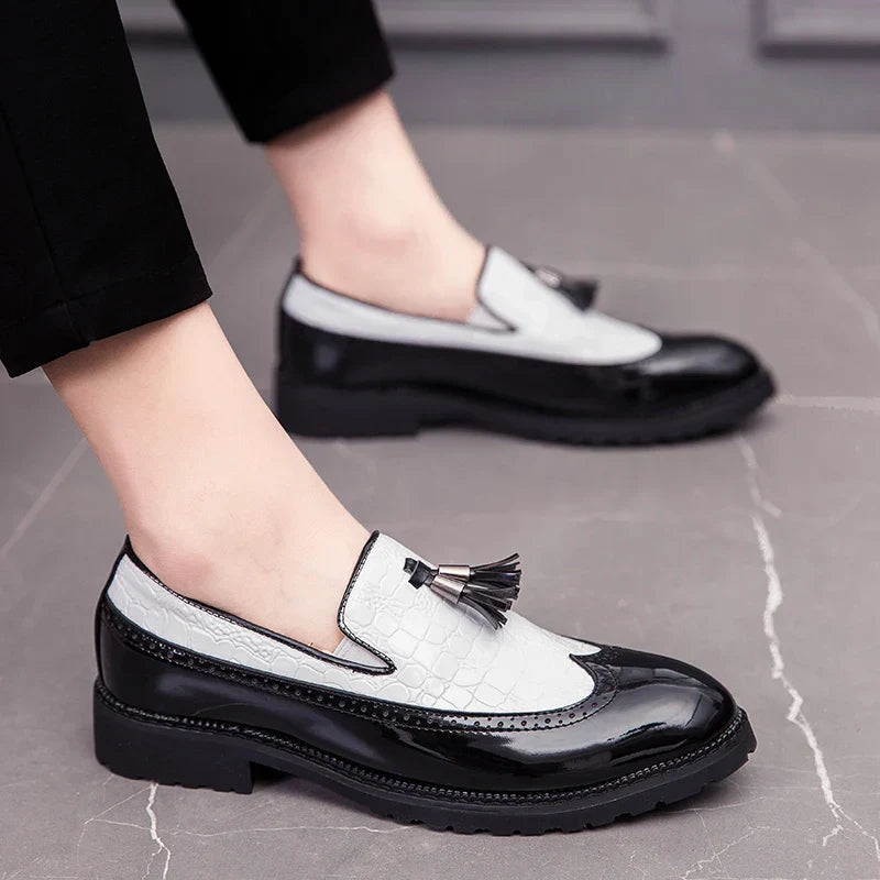 Leder Loafers Damen Schuhe Schwarz Elegannt - BerlinGlamour
