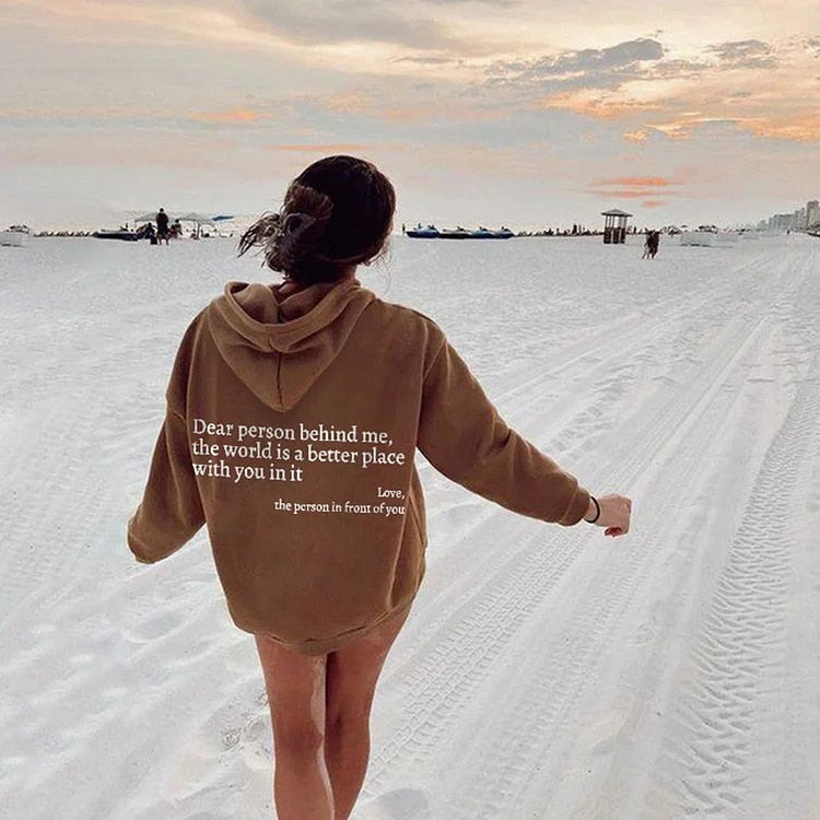 Liebe Person Hinter Mir Hoodie Unisex Grau
