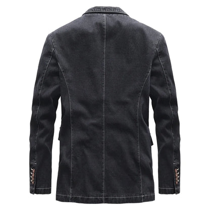 Demin Blazer Slim Fit Modern Männer