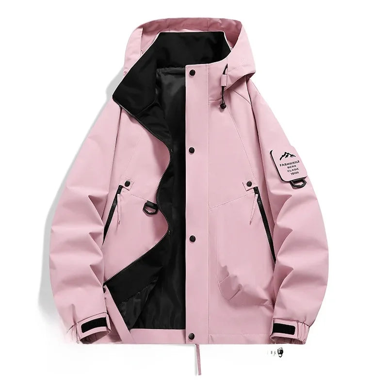 Herren Outdoor-Jacke mit Kapuze und Reißverschluss