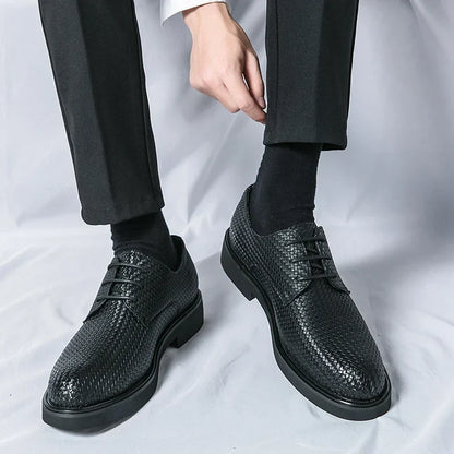 Herren Lederschuhe Oxfords Schwarz Elegannt