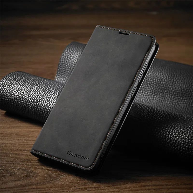 iPhone Lederhülle Magnetisch Stilvoll Schutzhülle