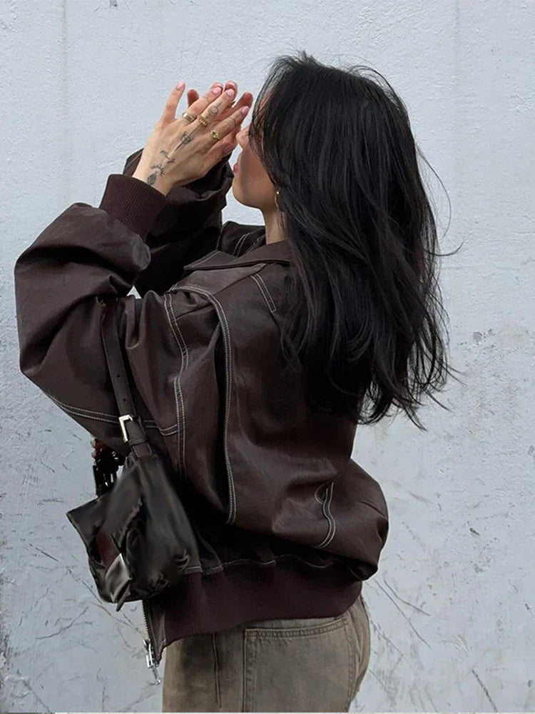 Oversized Jacke Damen Herbstmode Groß