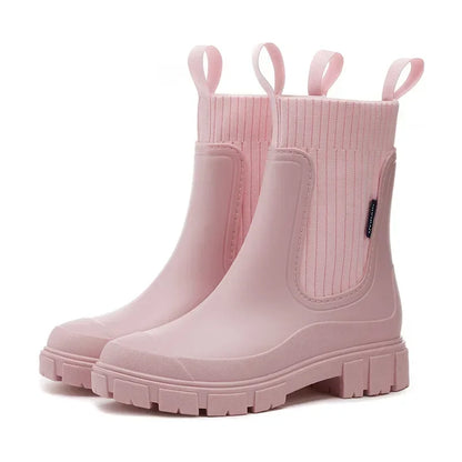 Wasserdichte Damen-Regenstiefel Chelsea mit Komfortsohle