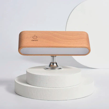 Wiederaufladbare LED Nachtlampe Magnetisch Drehbar Holz