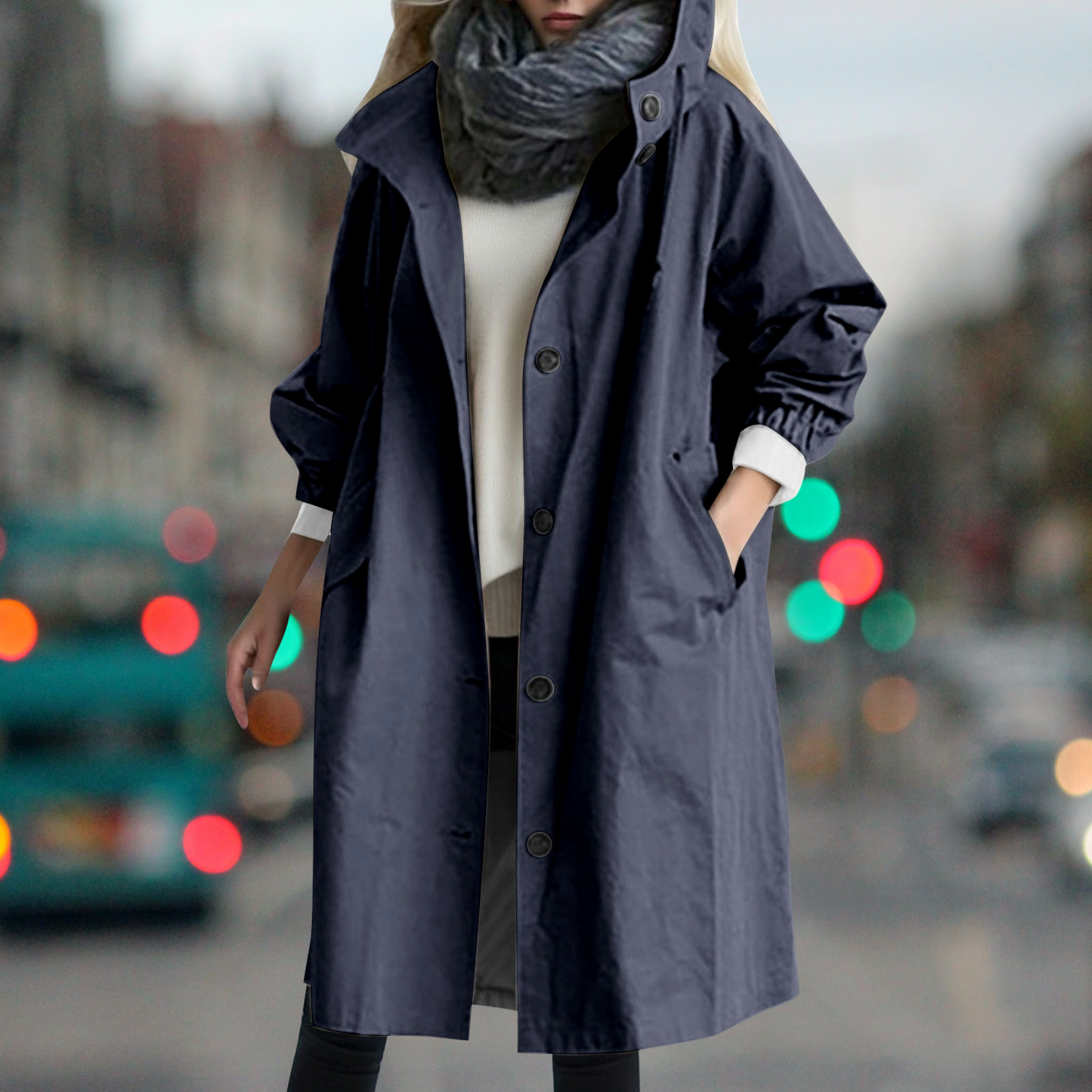 Wasserdichter Trenchcoat Warm Damen