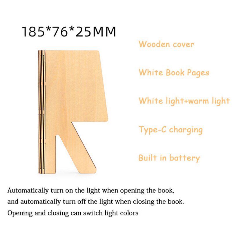 LED Buchlicht Faltbar Dekor Lampe Modern