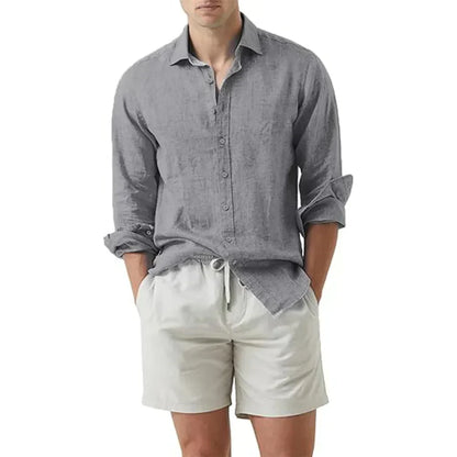 Leinenhemd Sommer Modern Baumwolle Leicht