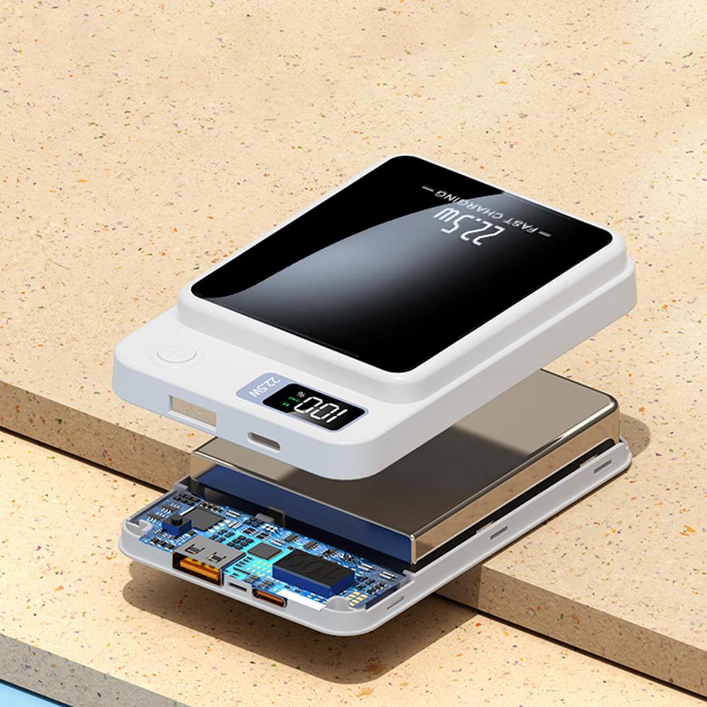 Drahtloser Power Bank Doppelter Energie Magnetisch