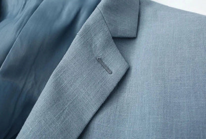 Herren Blazer Leinen Elegant Slim Fit