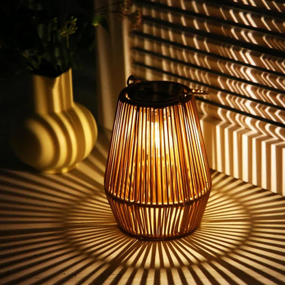 Gartenlampe Solar Außen Wasserdicht Handgewebt