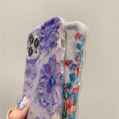 Blumen iPhone Hülle Floral Muster Glitter Frauen
