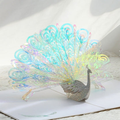 Dekorative Karte Pfau 3D Schimmer Effekt Geschenkkarte