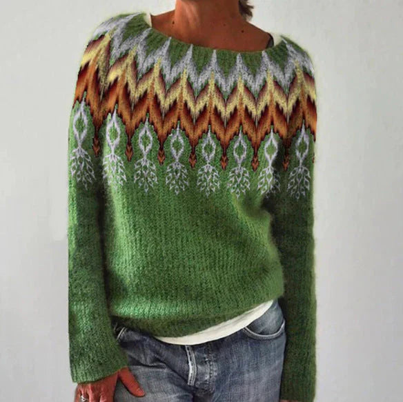 Damen Pullover Weihnachten Nordisch Warm - BerlinGlamour