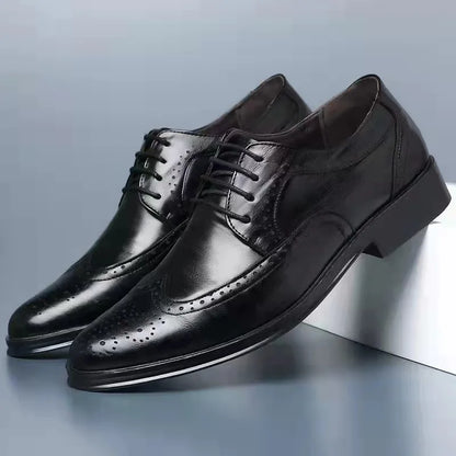 Herren Anzug Schuhe Bequem Oxford Schuhe Schwarz