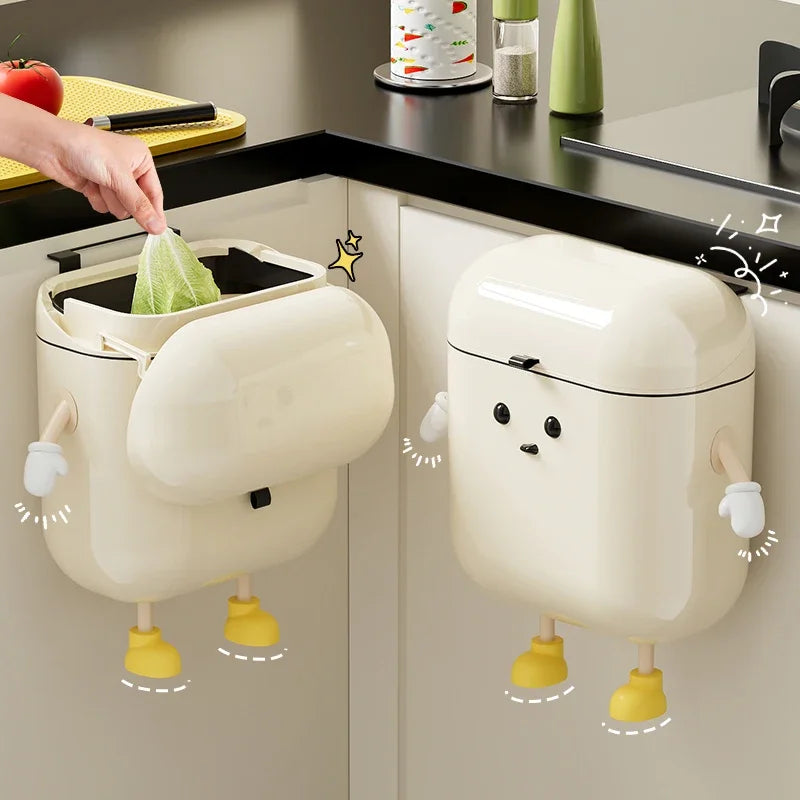 Hängender Mülleimer Edelstahl Modern Glänzend