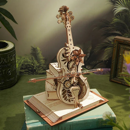 Mechanisches Holz Puzzle 3D Cello Modell