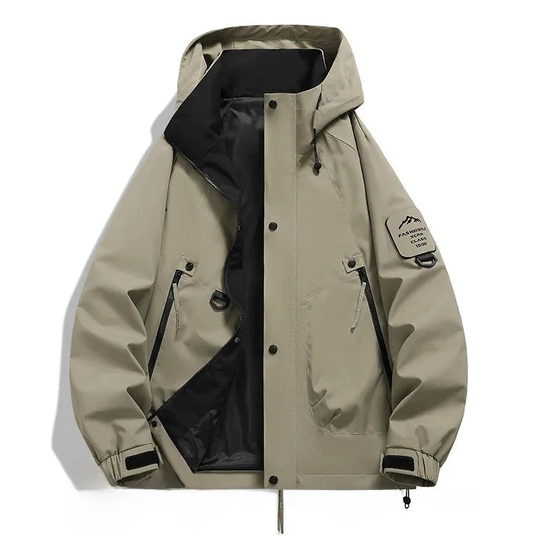 Herren Outdoor-Jacke mit Kapuze und Reißverschluss